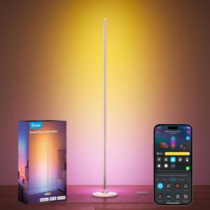 Govee RGBIC Floor Lamp Basic, 1000lm LED Corner Lamp | Works with Alexa, Smart Modern Floor Lamp with Music Sync and 16 Million DIY Colors, Color Changing Standing Lamp for Bedroom